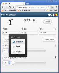 AXIS Lens Calculator